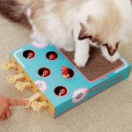 Multi-Functional Interactive Corrugated Cardboard Pop-Up Game Cat Scratcher - Play and Exercise Accessory for Cats