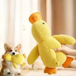 Durability Plush Squeaky Dog Toy, Suitable for All Breeds - Cartoon Little Yellow Duck Sound Pet Toy, Bite-Resistant Interactive Pet Toy